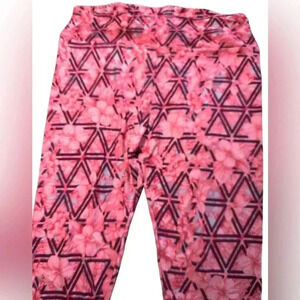 Lularoe TC pink & purple  floral leggings .OG designer Patrick quality & fit.